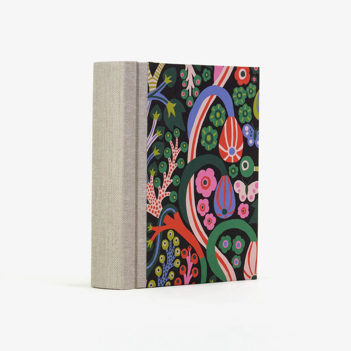 Fotoalbum / H15xB10cm / 30 Folientaschen / Offset / botanisch Bunt auf Schwarz