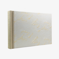 Blaupause-Fotolbum-24x35cm-Welle-gold-Silber-auf-Weiss-100-Seiten-cover-seitlich-von-hinten