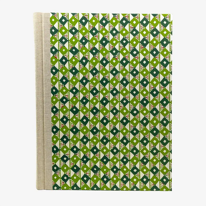 Blaupause-Fotolbum-30x23cm-Rauten-gruen-60-Seiten-cover-von-vorn