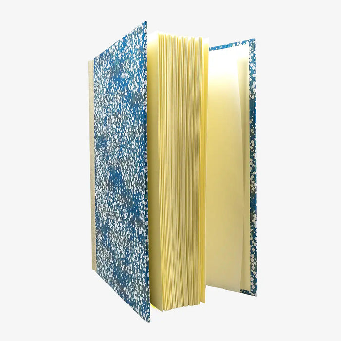 Blaupause-Fotolbum-30x23cm-weisser-Bluettenbusch-aufBlau-100-Seiten-cover-von-der-seite-2