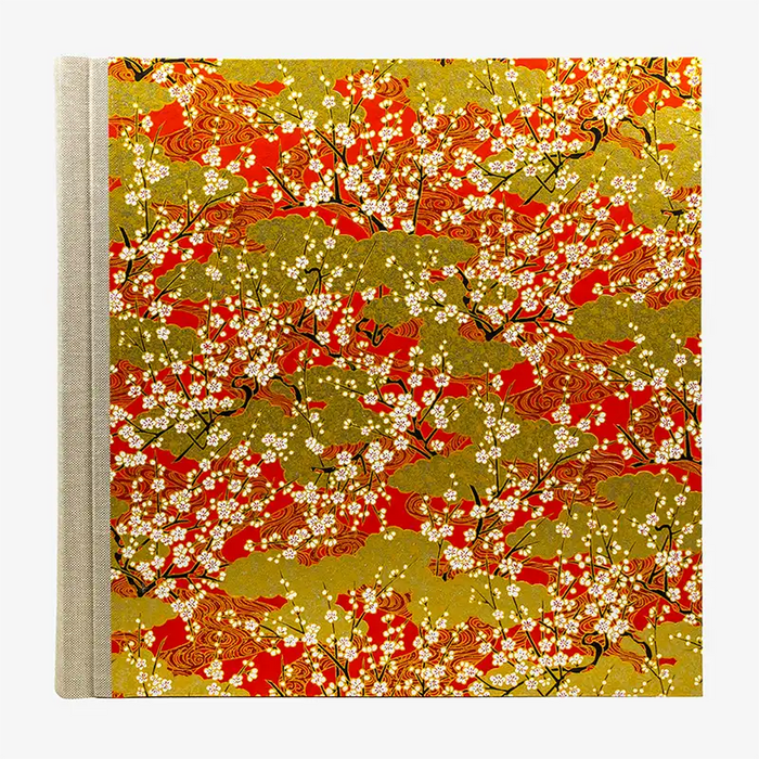 Blaupause-Fotolbum-30x30cm-Sakura-auf-goldenen-Wolken-und-rotem-Wasser-100-Seiten-cover-von-vorn