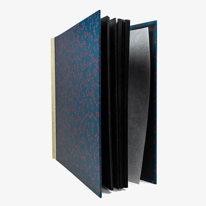 Blaupause-Fotolbum-30x30cm-deagonfly-red-on-blue-60-Seiten-cover-seitlich--von-vorn