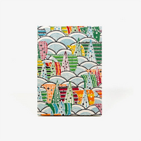 Blaupause-Leporello-17x12cm-mit-Katazome-Shi-bezogen-Motiv-Stadt-bunt-Innen-Fotokarton-creme-300grm-cover-von-vorn