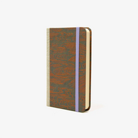 Blaupause-Notizbuch-Format-9x14cm-192Seiten-mit-Chiyogami-bezogen-Motiv-Cover-Flusslandschaft-orange-gelb-aug-dunkelgrau-Buch-seitlich-von-hinten