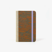 Blaupause-Notizbuch-Format-9x14cm-192Seiten-mit-Chiyogami-bezogen-Motiv-Cover-Flusslandschaft-orange-gelb-aug-dunkelgrau-Buch-von-vorn