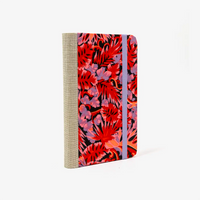 Blaupause-Notizbuch-Format-9x14cm-192Seiten-mit-Chiyogami-bezogen-Motiv-Cover-Monstera-rosa-Buch-seitlich-von-hinten