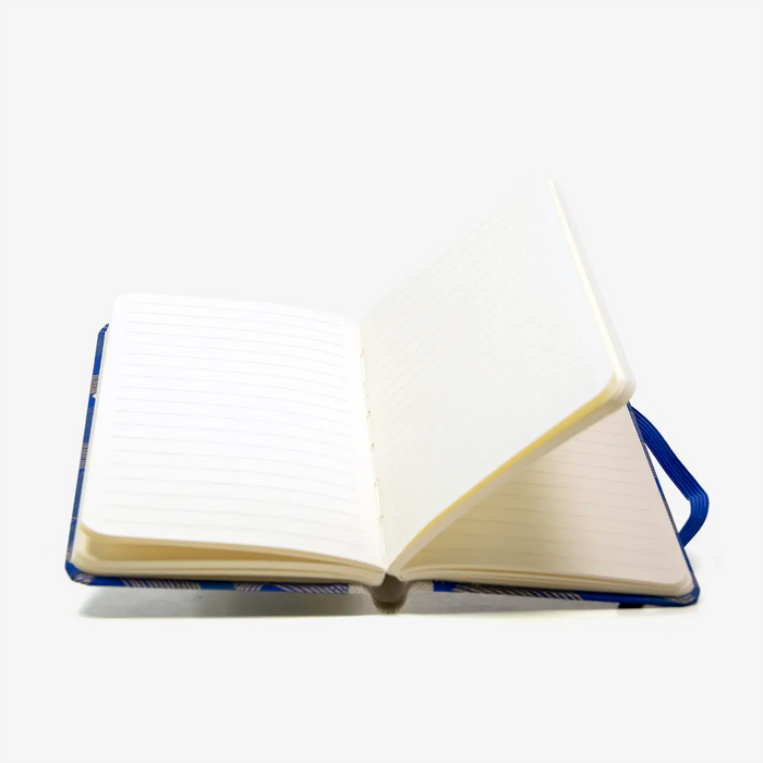 Blaupause-Notizbuch-Format-9x14cm-192Seiten-mit-Chiyogami-bezogen-Motiv-Cover-Saitenspiel-Blau-Buch-aufgeschlagen