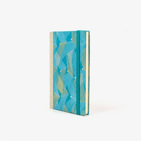 Blaupause-Notizbuch-liniert-A6-mit-chiyogamipapier-Einband-160Seiten-Motiv-Saitenspiel-petrol-cover-seitlich-von-vorn