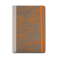 Skizzenbuch / A5 / blanko / Orange swirls over grey