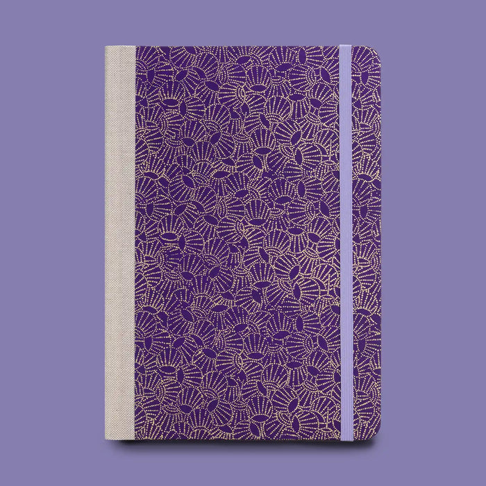 Skizzenbuch / A5 / blanko / golden shell on purple