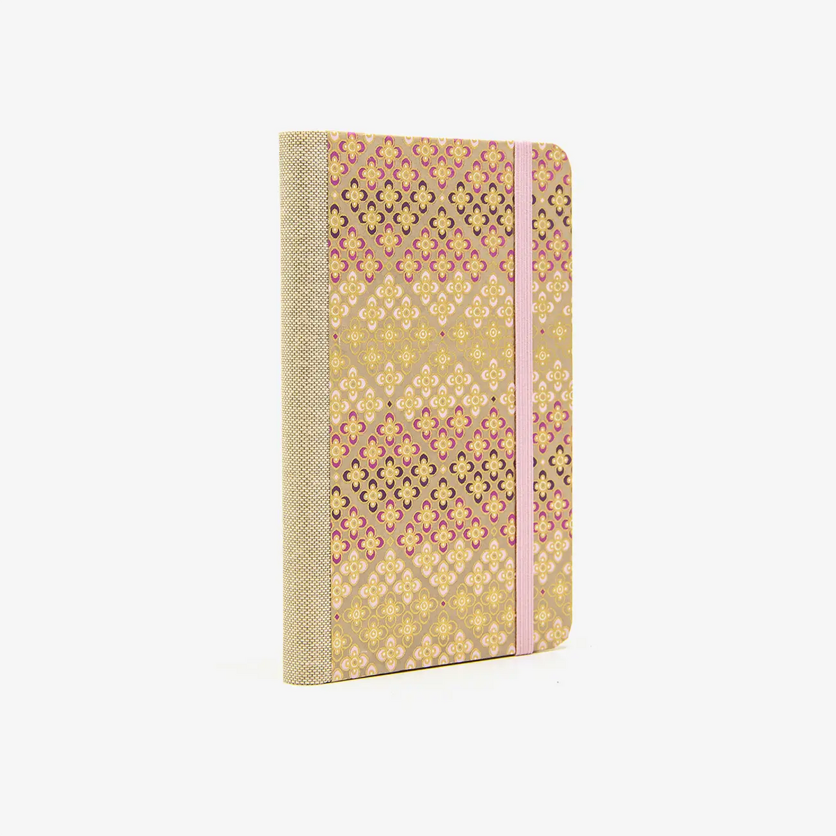 Blaupause-Skizzenbuch-A6-blanko-160-Seiten-bezogen-mit-Chiyogami-Blumenpattern-1-beige-cover-seitlich-von-hinten