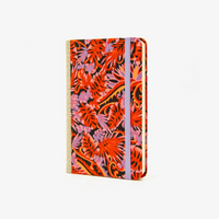 Blaupause-Skizzenbuch-A6-blanko-160-Seiten-bezogen-mit-Chiyogami-Motiv-Monstera-Rosa-cover-seitlich-von-vorn