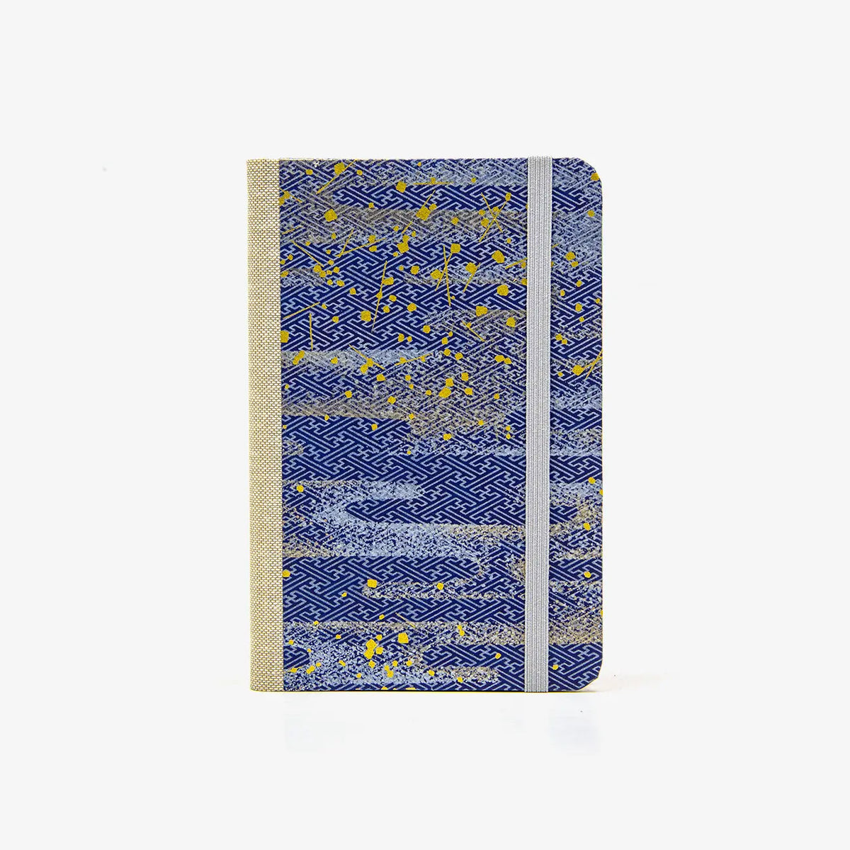 Blaupause-Skizzenbuch-A6-blanko-160-Seiten-bezogen-mit-Chiyogami-Motiv-Space-is-the-Place-cover-von-vorn