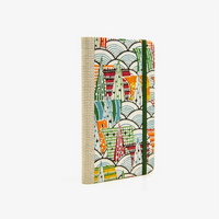 Blaupause-Skizzenbuch-A6-blanko-160-Seiten-bezogen-mit-KAtazome-Shi-Motiv-Stadt-in-den-Bergen-bunt-cover-seitlich-von-hinten