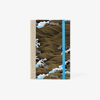 Blaupause-Skizzenbuch-A6-mit-chiyogamipapier-Einband-160Seiten-Motiv-goldene-Welle-auf-schwarz-Cover-von-vorn