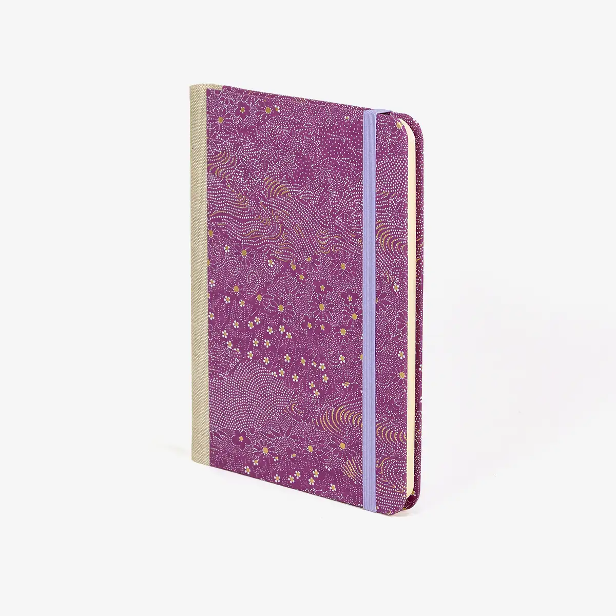 Blaupause-Wochenplaner-12x16_5cm-mit-Chiyogami-bezogen-Wiese-magenta-Produktansicht-seitlich-von-vorn-1