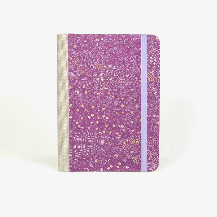 Blaupause-Wochenplaner-12x16_5cm-mit-Chiyogami-bezogen-Wiese-magenta-Produktansicht-von-vorn-1