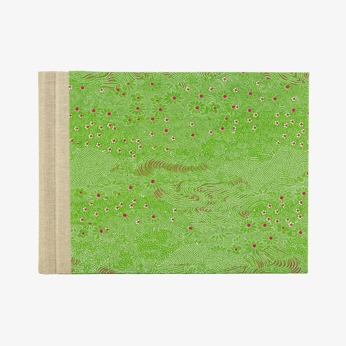 Fotoalbum / H15xB20cm/ 60 Seiten / Botanical, geometrisch - Meadow green
