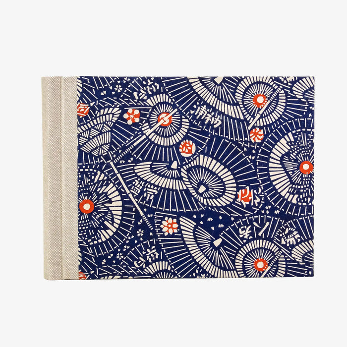 Fotoalbum / H15xB20cm/ 60 Seiten / Traditional - Schirme - blue