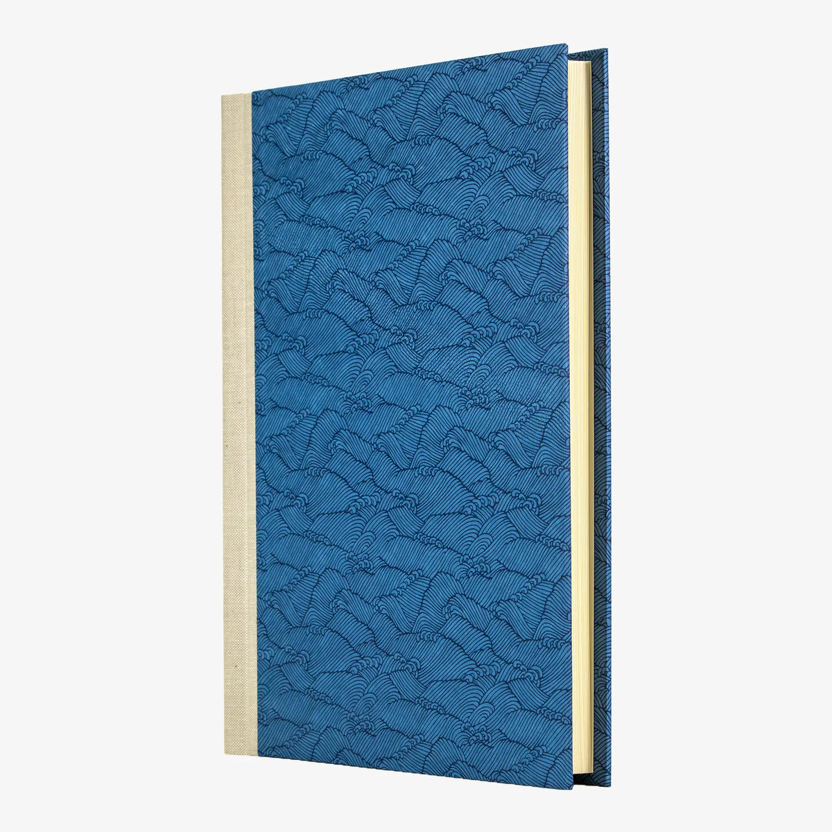 Fotoalbum / H30xB23cm / 60 Seiten / Chiyogami,Traditional - Nami - Welle blau auf blau