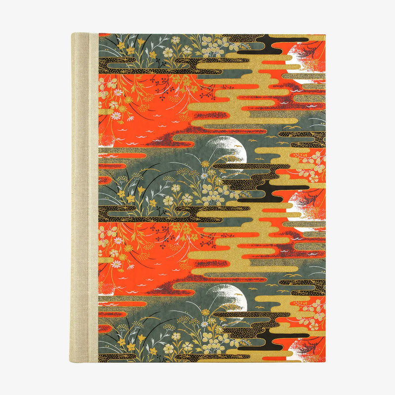 Fotoalbum / H30xB23cm / 60 Seiten / Chiyogami, Traditional, Floral - 2 Monde- rot