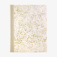 Fotoalbum / H30xB23cm / 60 Seiten / Lokta Papier- Schneefall-natur- gold