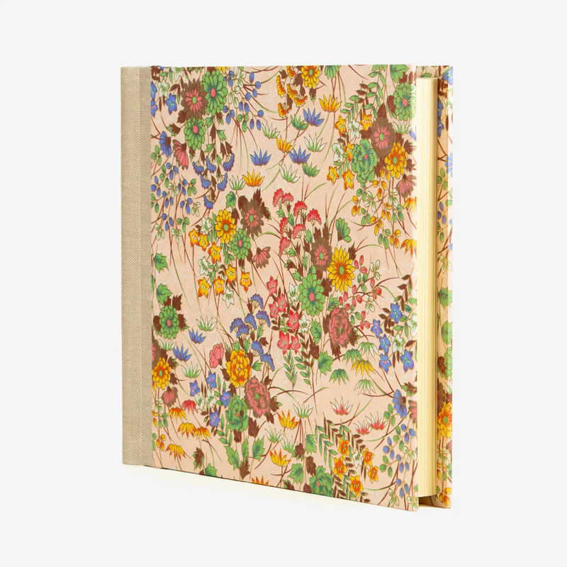 Fotoalbum / 60 Seiten creme / H20xB23cm / Blumenbukett - bunt auf pink