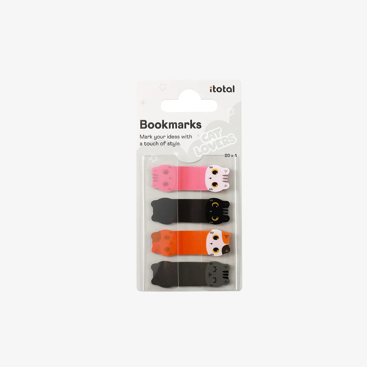 Bookmarks-Katzen-Set-4x20Blatt-Produkt-in-Verpackung