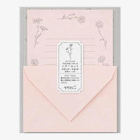 Briefset-25-teilig-Flower-Color-Washi-Paper-Pink-16-blaetter-8-umschlaege-1Mappe-Produktansicht-in-verpackung-aus-pp