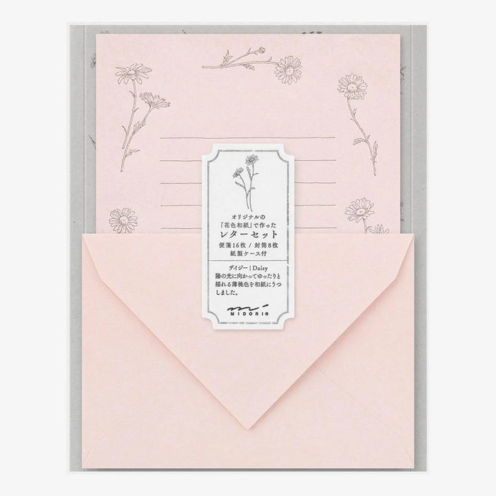 Briefset-25-teilig-Flower-Color-Washi-Paper-Pink-16-blaetter-8-umschlaege-1Mappe-Produktansicht-in-verpackung-aus-pp