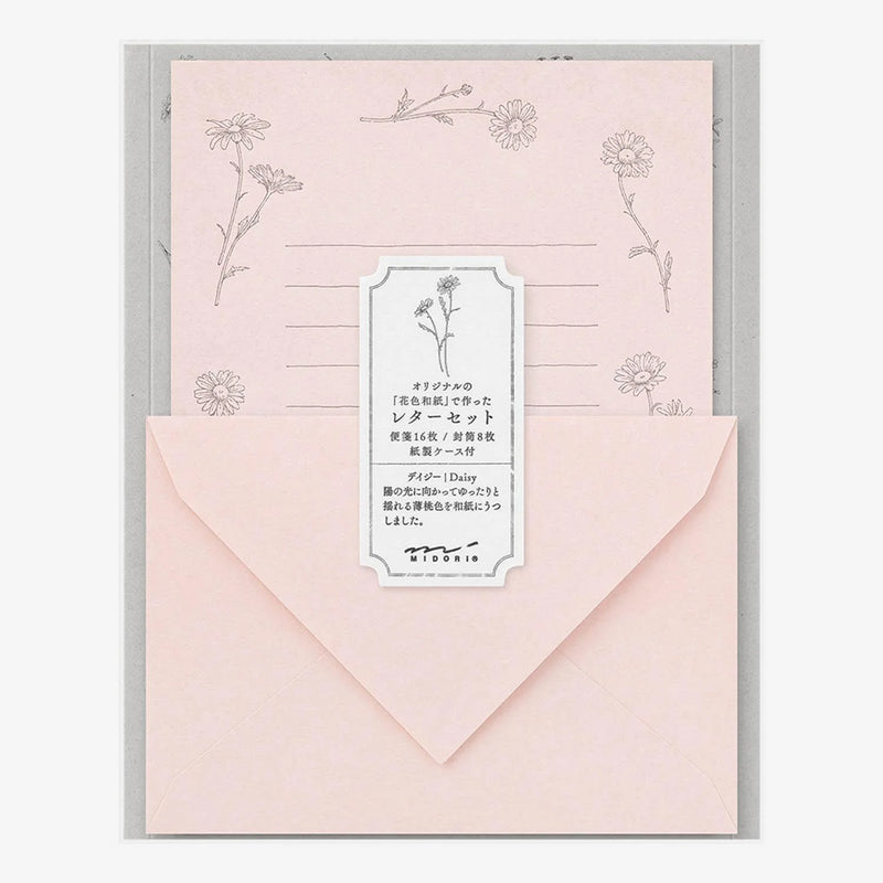 Briefset-25-teilig-Flower-Color-Washi-Paper-Pink-16-blaetter-8-umschlaege-1Mappe-Produktansicht-in-verpackung-aus-pp