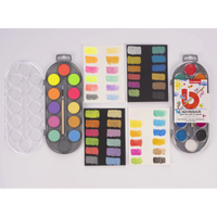 Bruynzeel-Wasserfarben-Malset-fuer-Kinder-12-Farben-mit-Pinsel-Wasserfarbenkasten-Produktansicht-vorn-geoeffnet-Beispielfoto-beide-farbkaesten