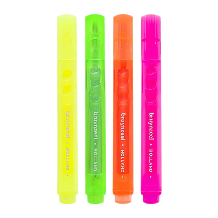 Bruynzeel / Textmarker / Highlighter / Neon / 4er Set