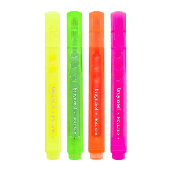 Bruynzeel / Textmarker / Highlighter / Neon / 4er Set