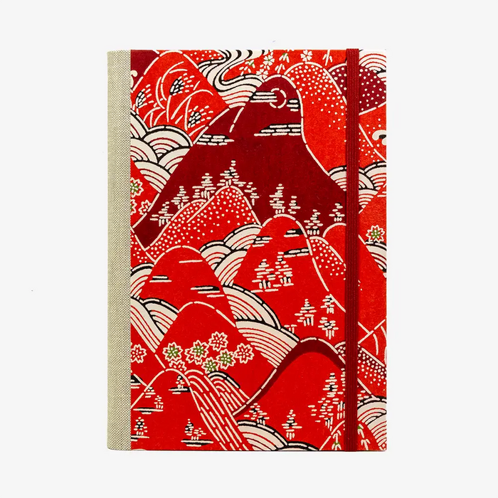 Notizbuch | dotted | 224 Seiten | A5 | Katazome Shi | Berge Rot