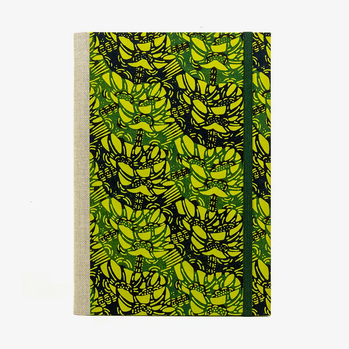 Bulletjournal-notizbuch-A5-224Seiten-cover-mit-Katazome-shi-bezogen-Motiv-blaetter-gruen-cover-von-vorn-1