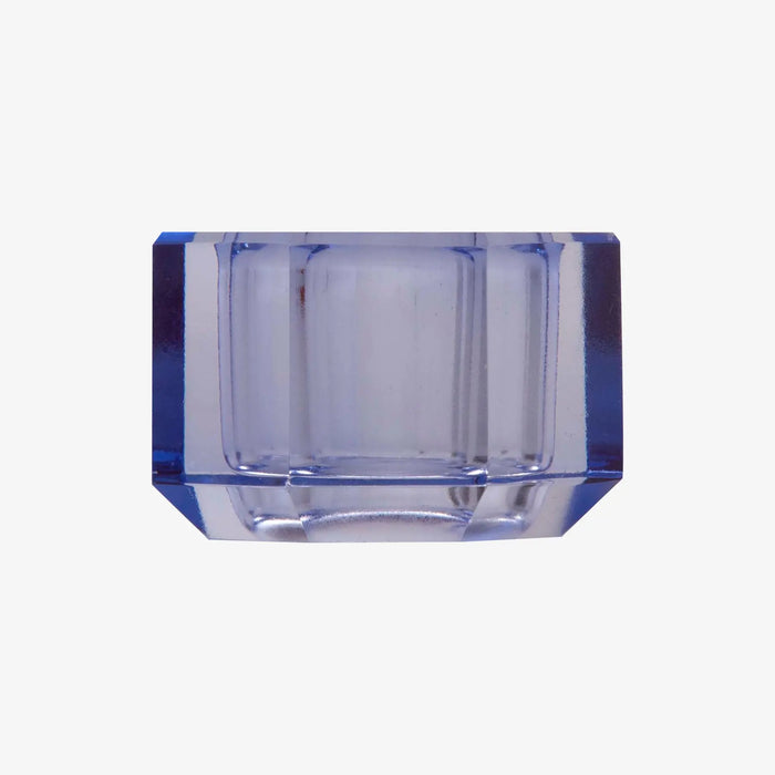 Candle holder / Kerzenständer / Kristallhalter / light blue / 3x4,5x4,5 cm
