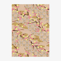 Chiyogami-Papier-879C-Pastelgelb-silber-ivory-Ausschnitt-2