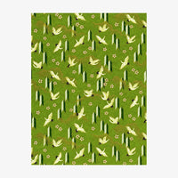 Chiyogami-Papier-Animals-1088C-Kraniche-Spitzen-gruen-Ausschnitt-2