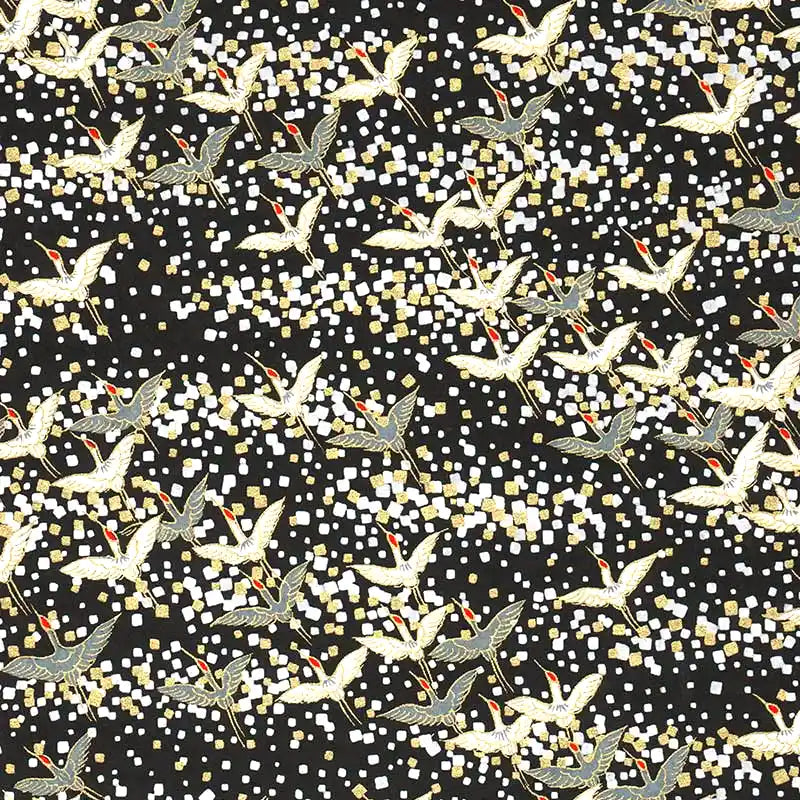 Chiyogami-Papier-Animals-147C-Kraniche-weiss-pastelblau-schwarz-Ausschnitt-1