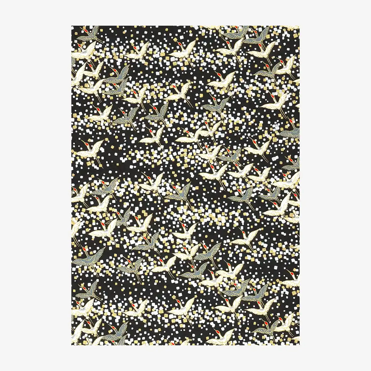 Chiyogami-Papier-Animals-147C-Kraniche-weiss-pastelblau-schwarz-Ausschnitt-2