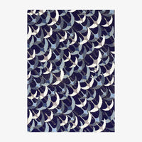 Chiyogami-Papier-Animals-Bogen-83C-Kraniche-weiss-grau-blau-Ausschnitt-2