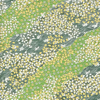 Chiyogami-Papier-Botanical-1072C-Wiese-gruen-gelb-Ausschnitt-1