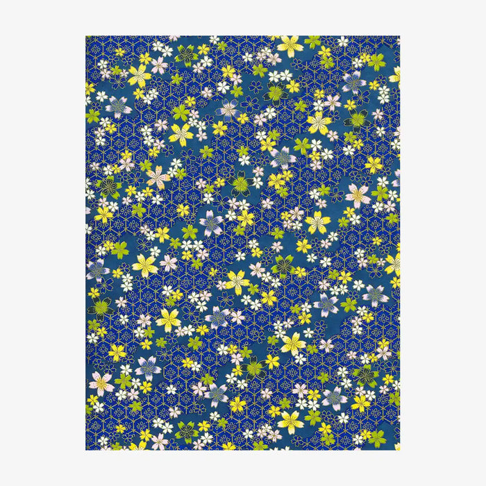 Chiyogami-Papier-Botanical-1073C-Flower-Pattern-blue-n01-Ausschnitt-2
