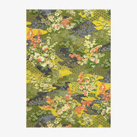 Chiyogami-Papier-Botanical-Bogen-156C-Landschaft-gruen-Ausschnitt-2
