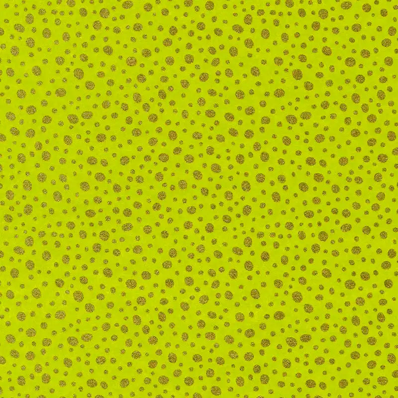 Chiyogami-Papier-Floral-Bogen-845C-golden-Dots-green-Ausschnitt-1
