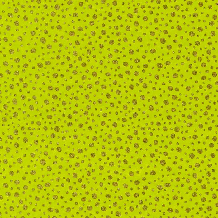 Chiyogami-Papier-Floral-Bogen-845C-golden-Dots-green-Ausschnitt-1