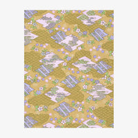 Chiyogami-Papier-Traditional-1078C-Rauten-Wolken-dunkelgelb-Ausschnitt-2