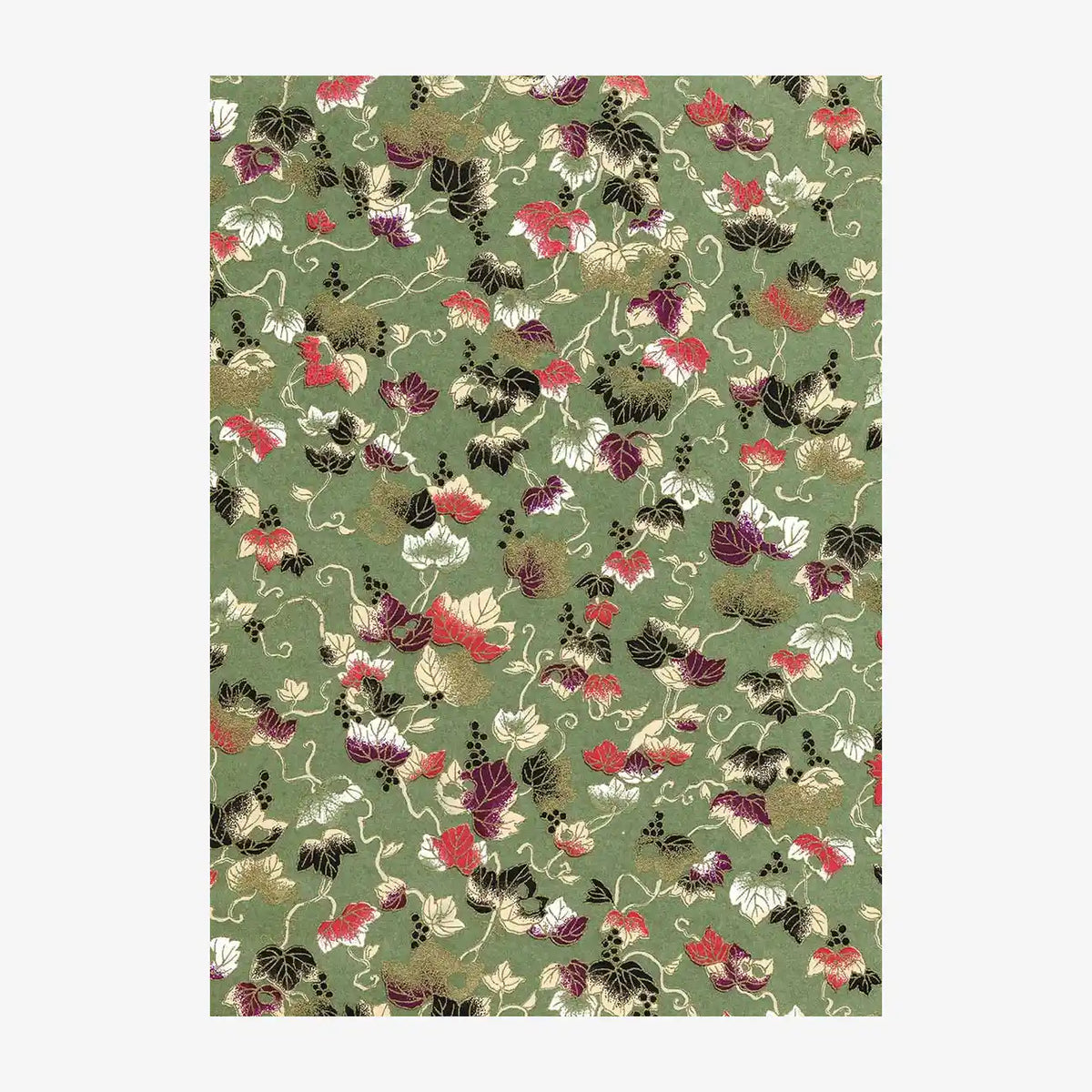 Chiyogami-Papier-Traditional-656C-Weinblaetter-auf-gruen-Ausschnitt-2