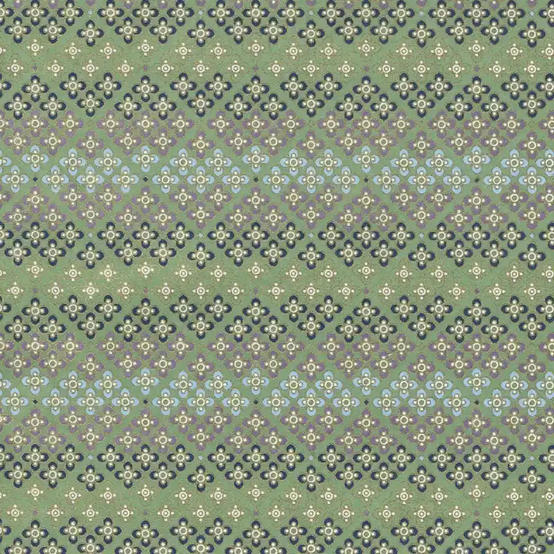 Japanese Paper place | Chiyogami Papier | Geometric, Floral | Bogen 1037C - Blütenpattern 1 grün